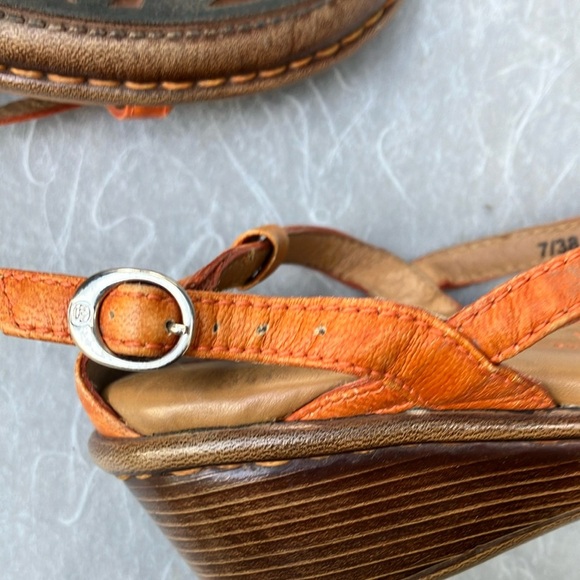 Women’s size 7 eur 38 Born Women's Orange Strappy Sandals - Picture 14 of 16